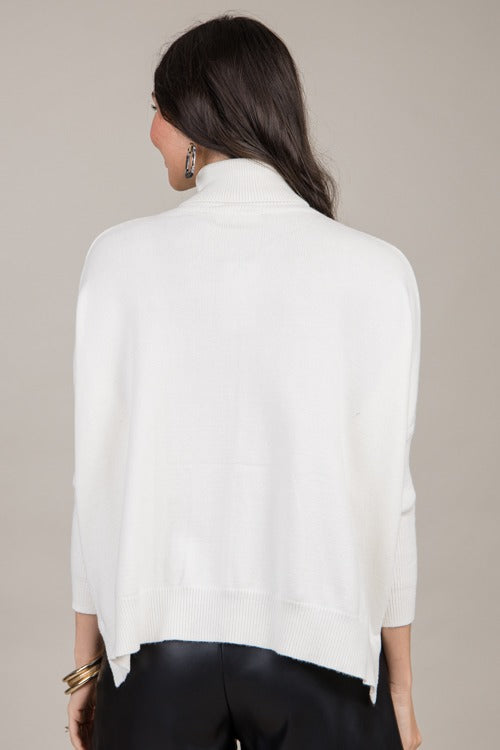 Sawyer Turtleneck Sweater, Ivory