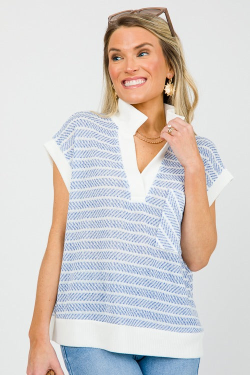 Off Course Pullover, Blue