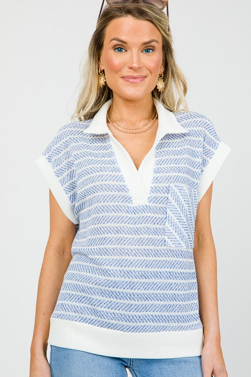 Off Course Pullover, Blue