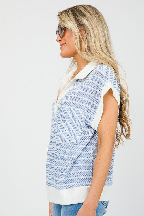 Off Course Pullover, Blue