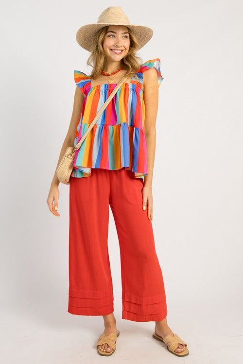 Rainbow Stripe Tank, Multi