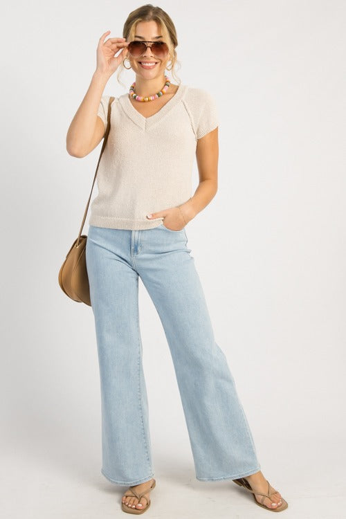 Gloria Sweater Top, Oatmeal