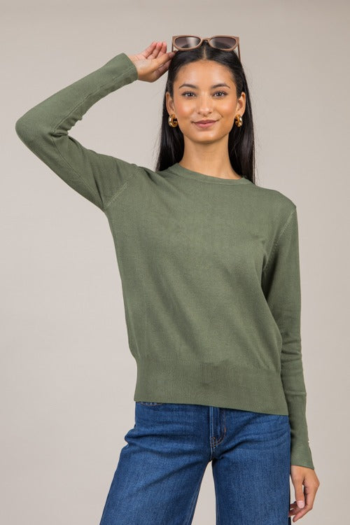 Ginny Sweater, Hunter Green
