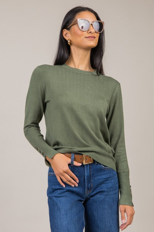 Ginny Sweater, Hunter Green
