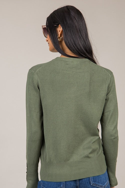 Ginny Sweater, Hunter Green