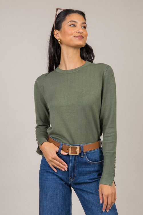 Ginny Sweater, Hunter Green