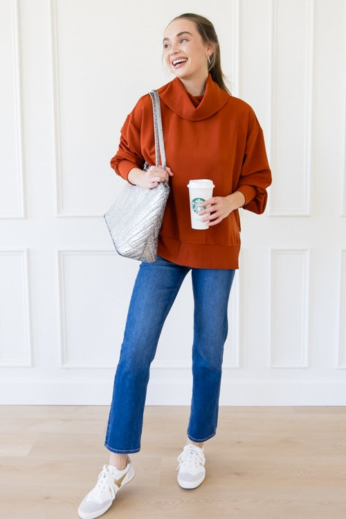 Can't Resist Zip Tunic, Rust