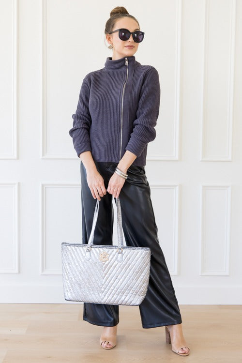 Midnight Zip Up Sweater