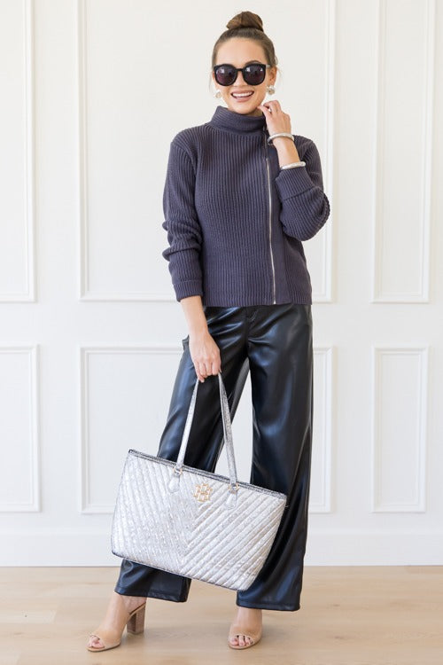 Midnight Zip Up Sweater