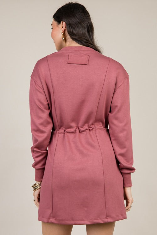 Weekender Draw Waist Dress, Rose Clay