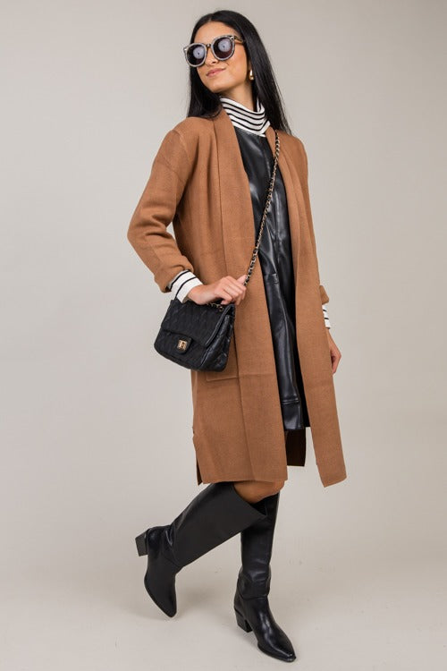 Scoop Back Leather Shift, Black